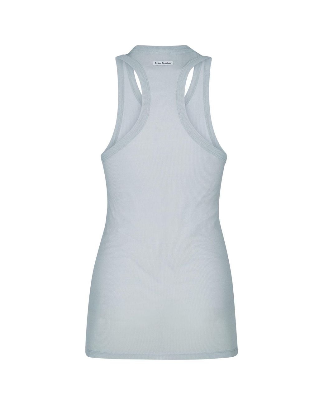 Acne White Ribbed Vest Top