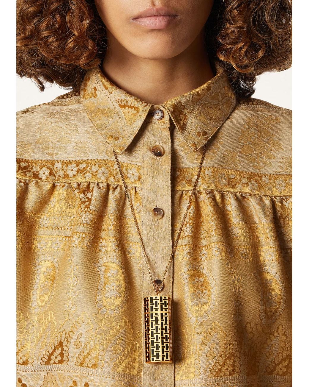 Loro Piana Metallic Sewing Necklace