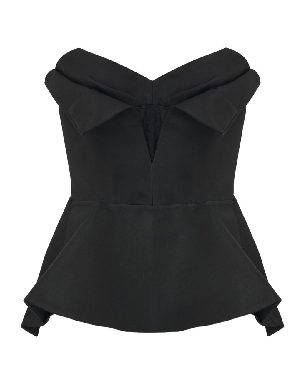 McQueen Black Strapless Corset Top