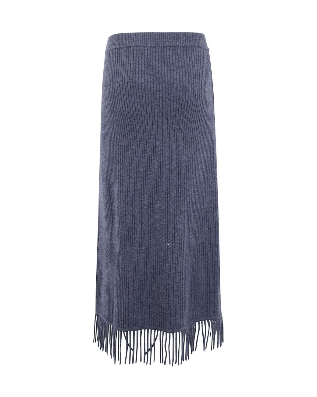 Jonathan Simkhai Blue Casey Ribbed Midi Skirt