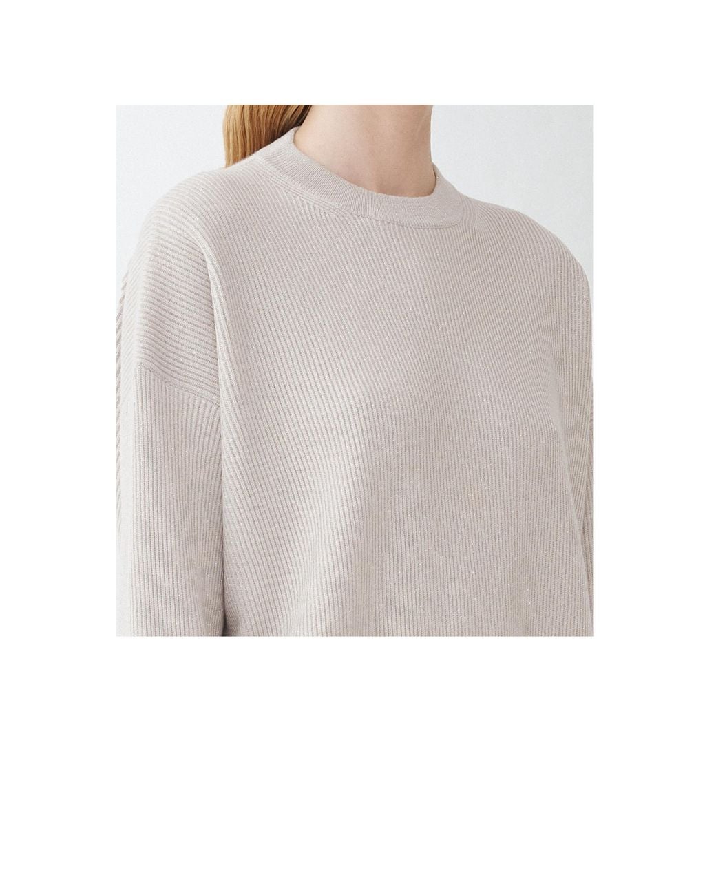 Fabiana Filippi White Platinum Crewneck Jumper