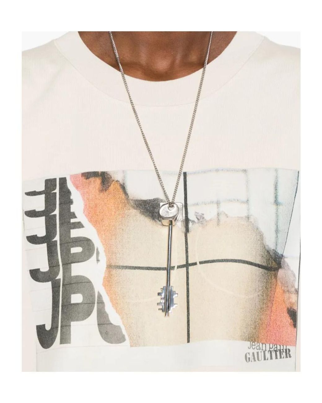 Jean Paul Gaultier White Graphic-Print T-Shirt