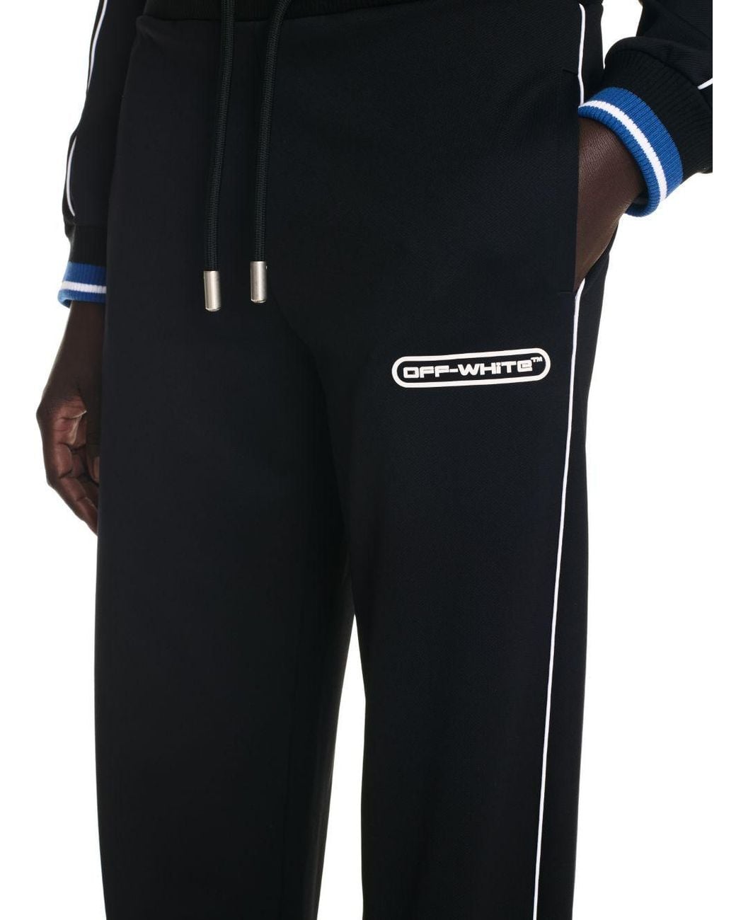 Off-White c/o Virgil Abloh Blue Drawstring Straight Leg Pants