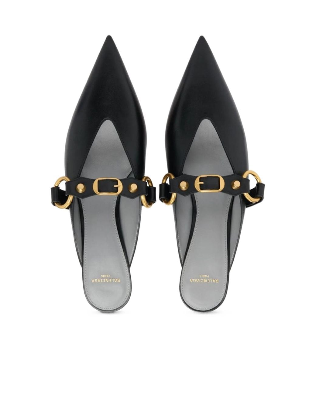 Balenciaga Black City Slip-On Mules