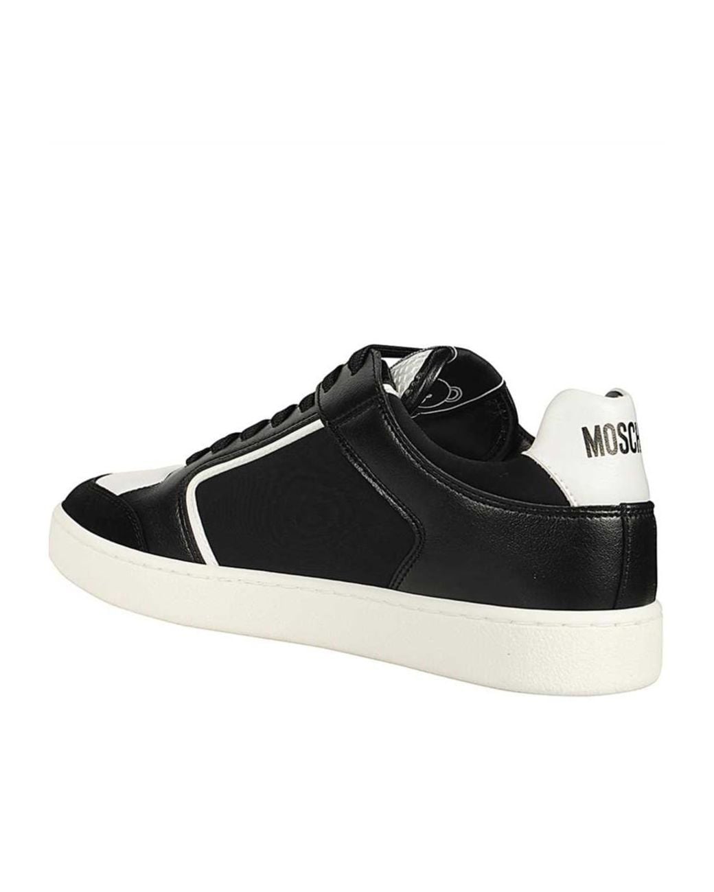 Moschino Black Tie Low-Top Sneakers for men
