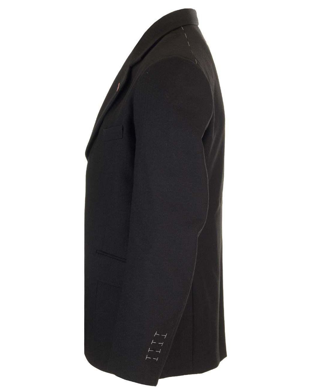 Maison Margiela Black Herringbone Single-Breasted Blazer for men