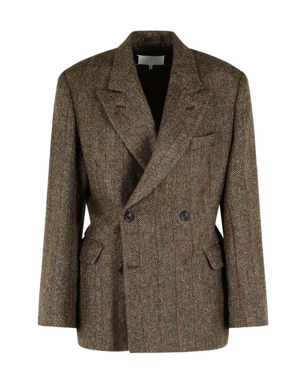 Maison Margiela Green Herringbone Blazer