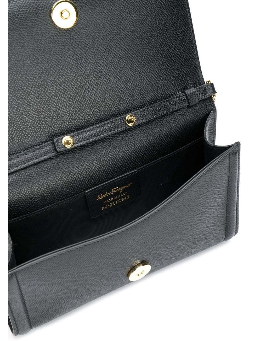 Ferragamo Black Mini Clutch Bag