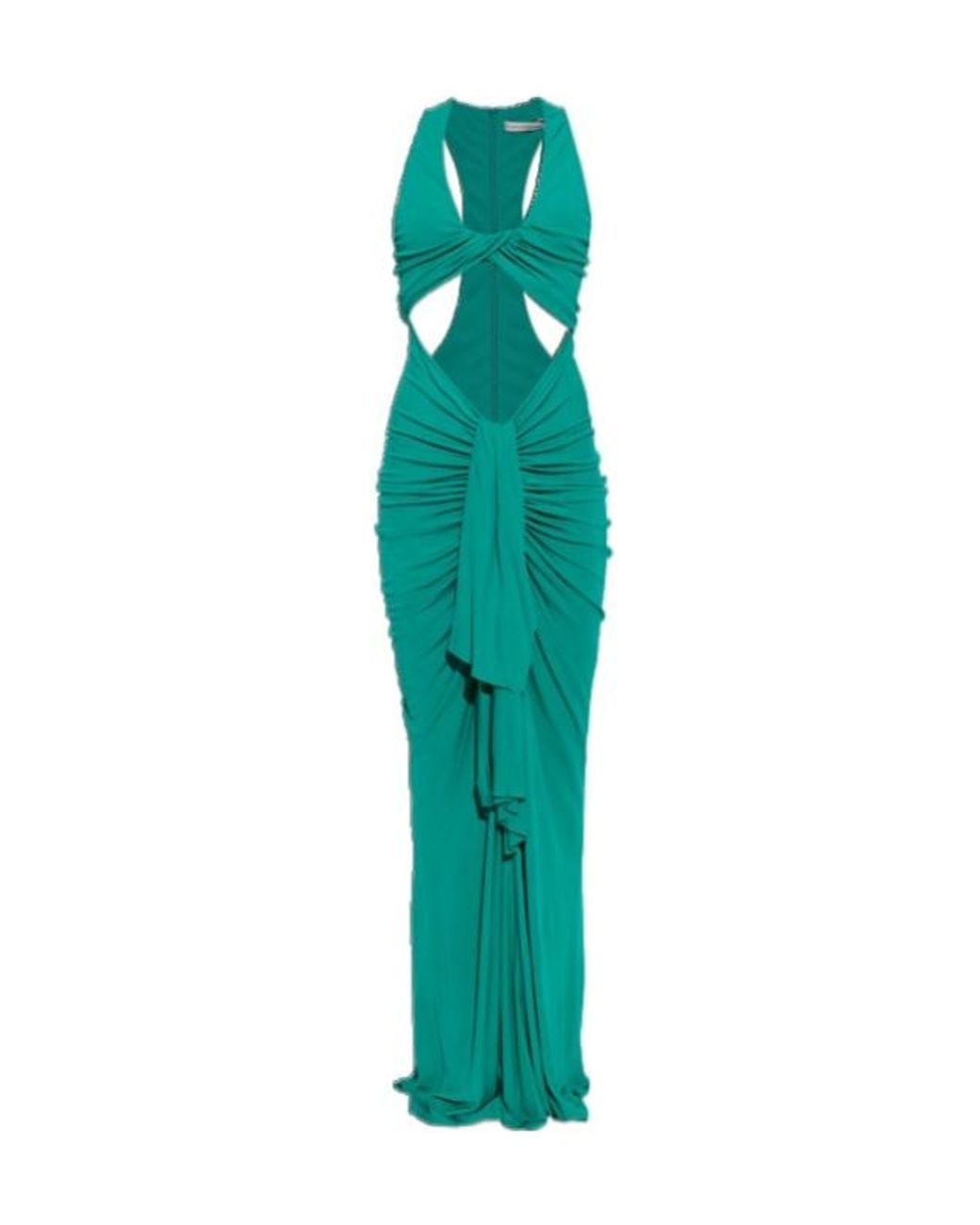 Christopher Esber Green Vivenda Cut-Out Drape Dress