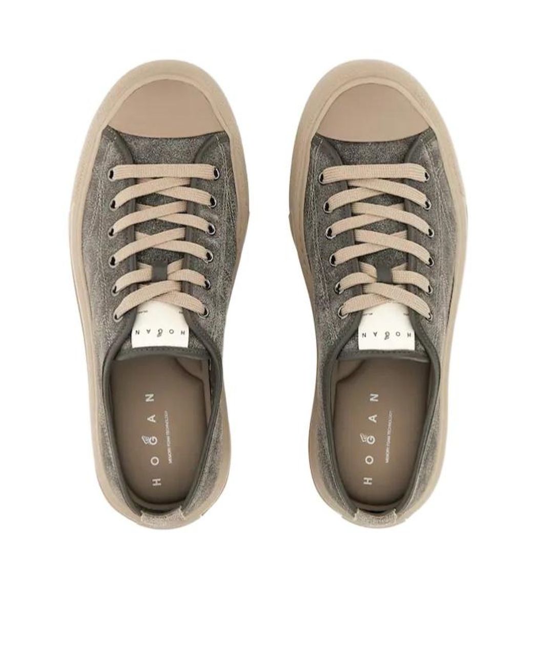 Hogan Brown Distressed Suede Low-Top Sneakers for men