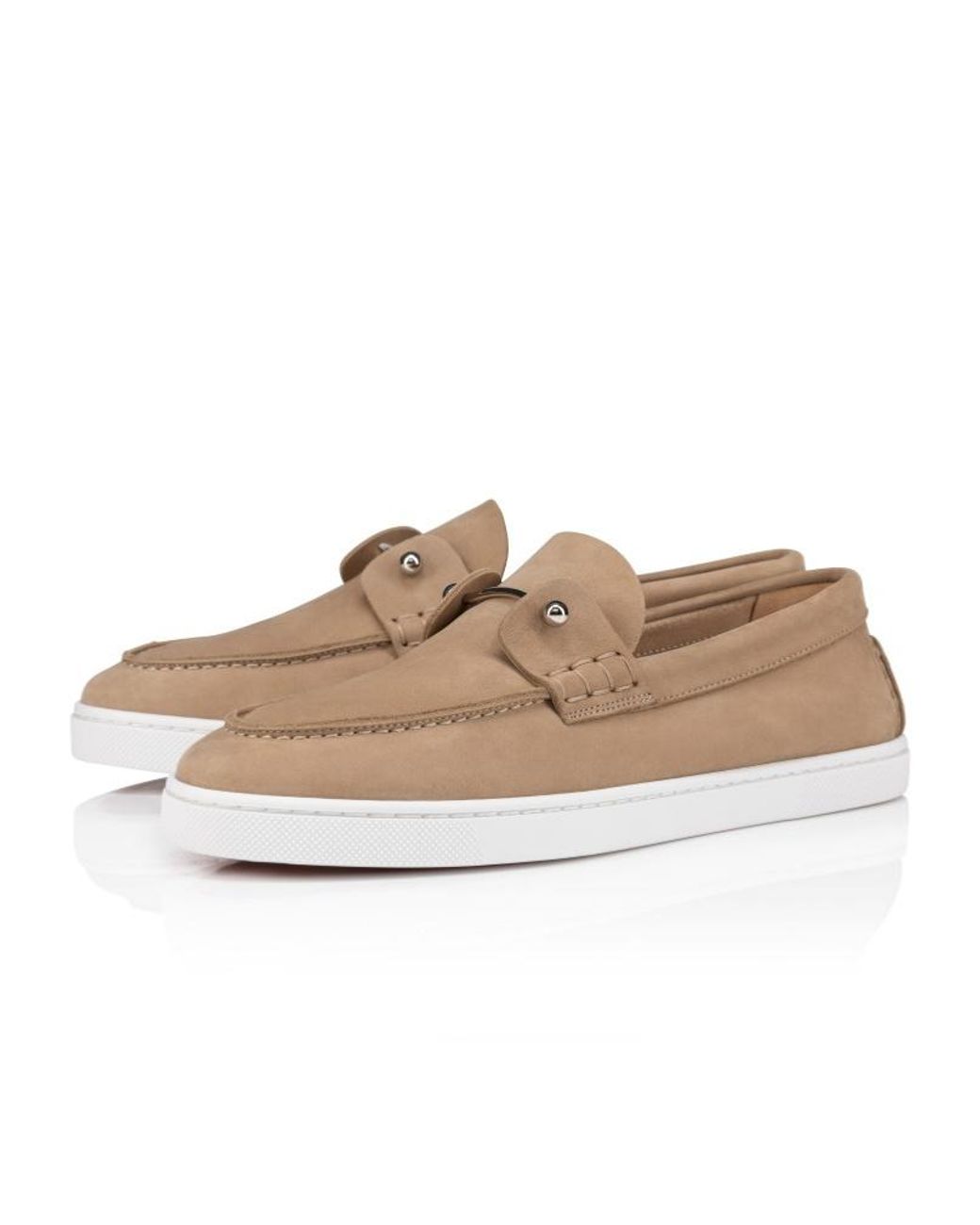 Christian Louboutin Brown Chambeliboat Slip-On Boat Shoes