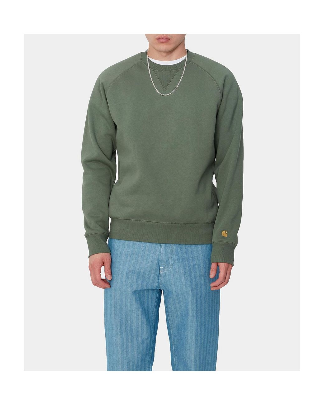 Carhartt Green Round-Neck Sweater for men