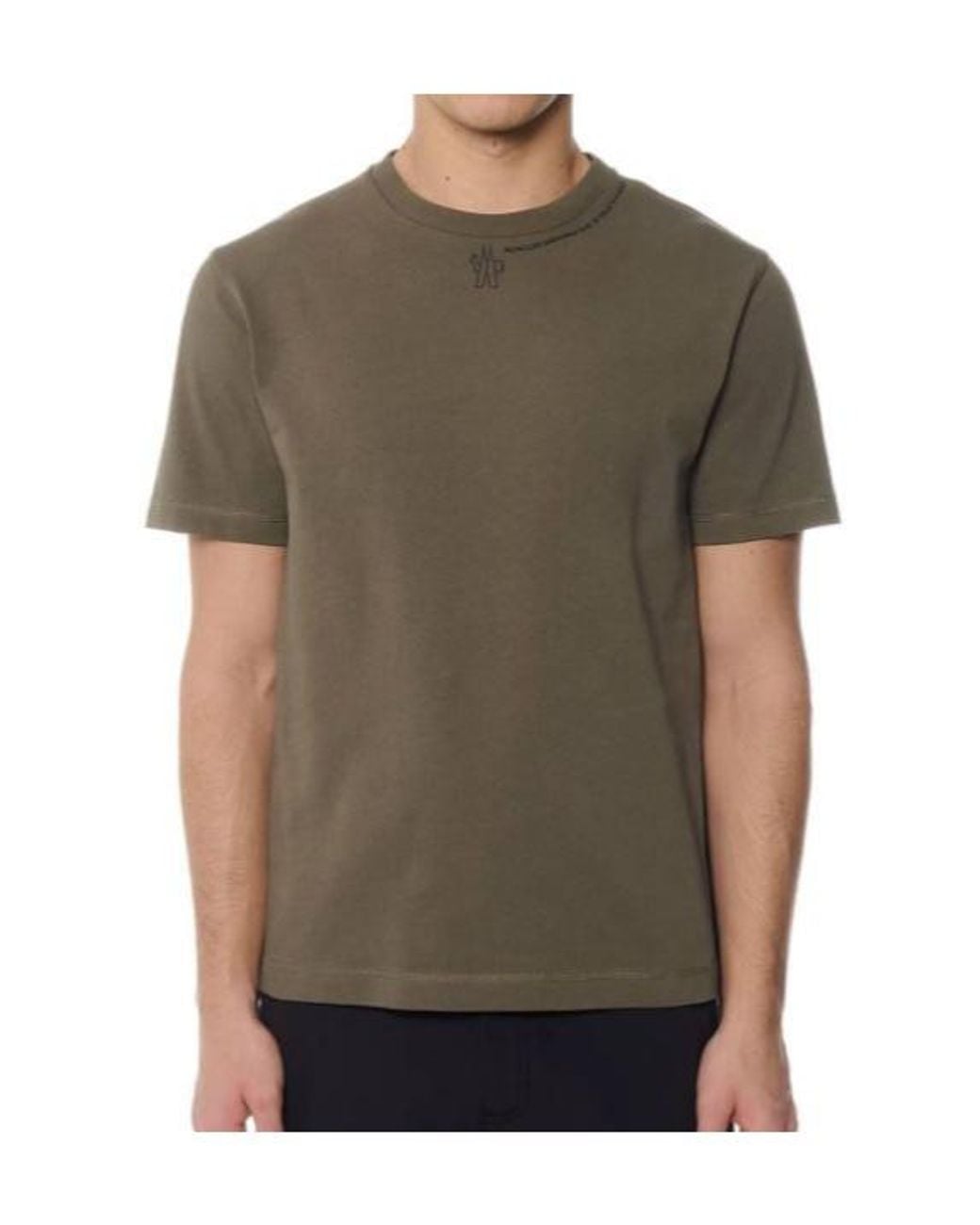 Moncler Green Grenoble Short-Sleeved Crewneck T-Shirt for men