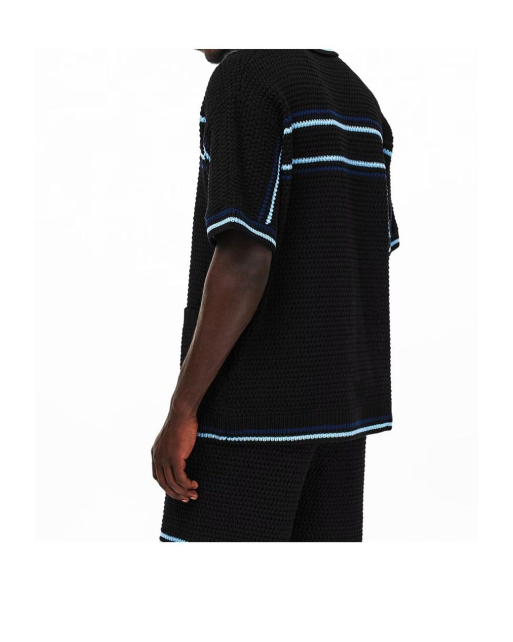 Casablanca Black Casa Crochet Shirt Sn62 for men