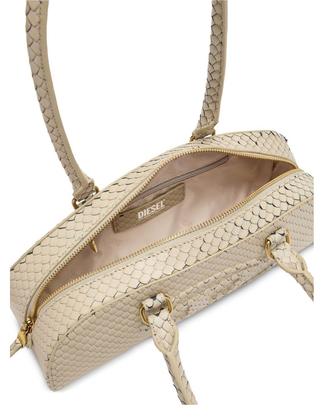 DIESEL Natural 1Dr Dome Embossed Shoulder Bag