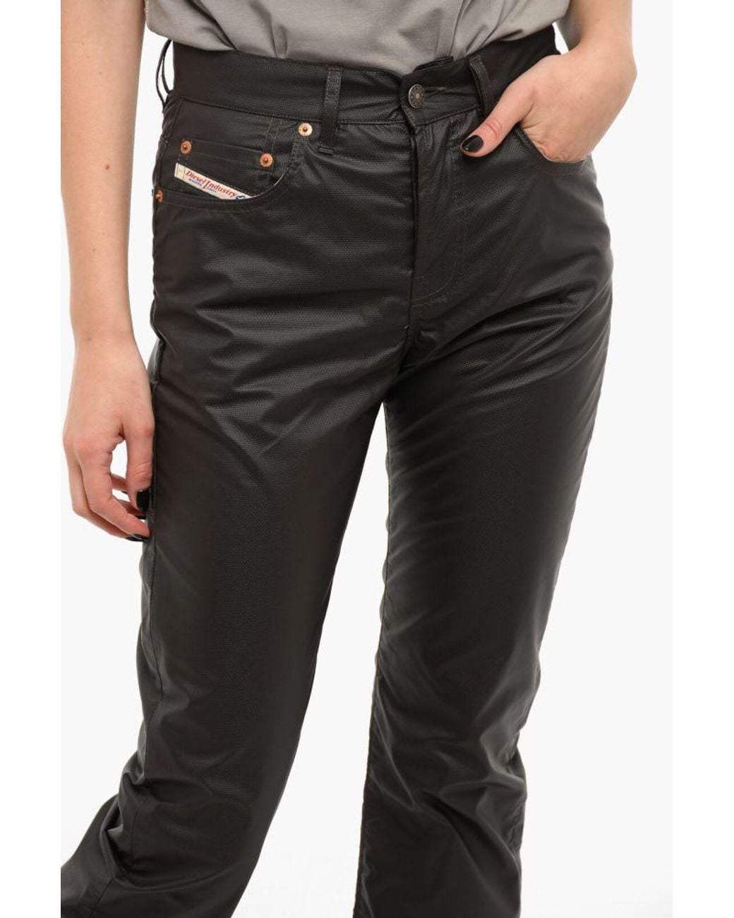 DIESEL Black Regular-Fit Straight-Leg Pants for men