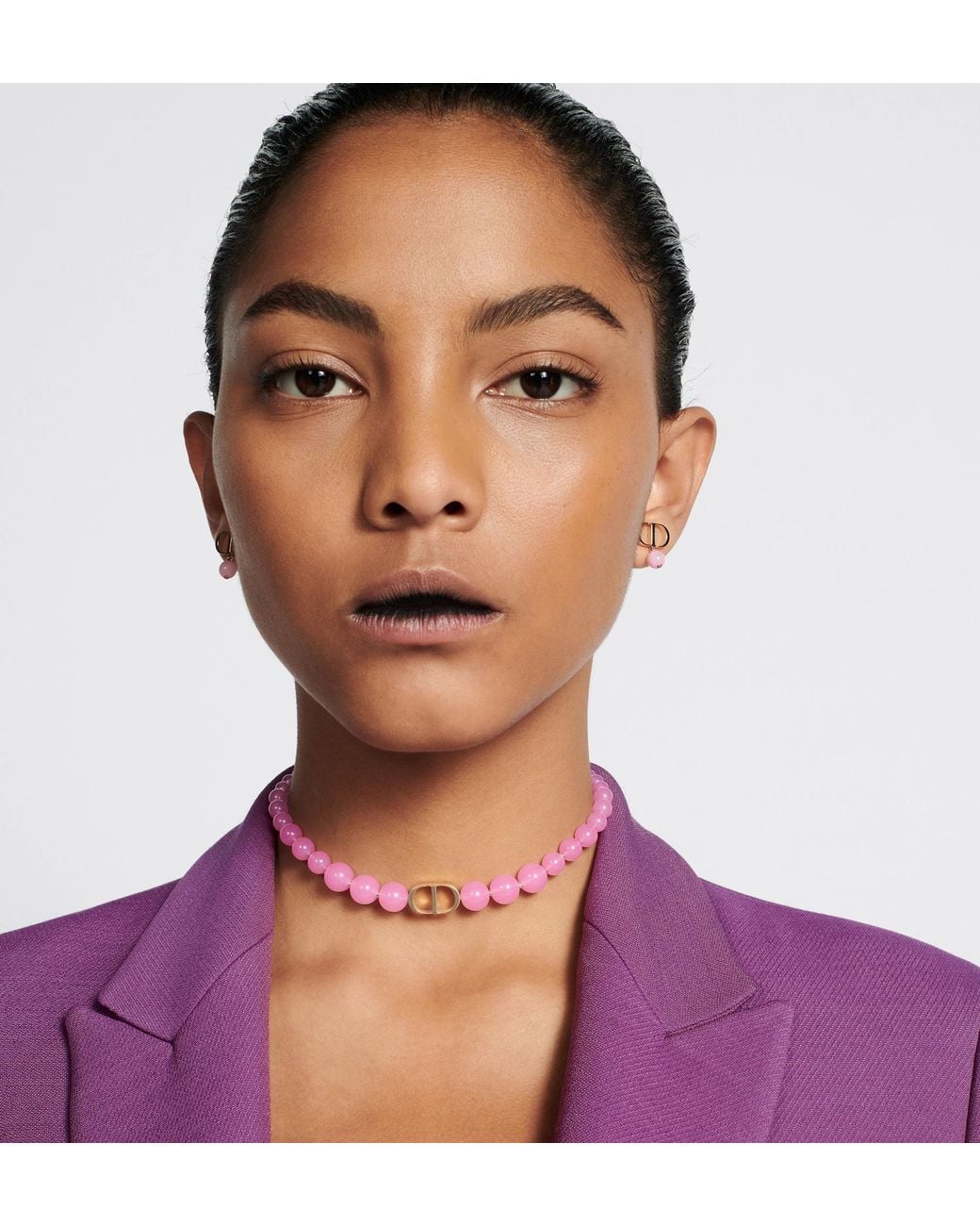 Dior Pink Petit Cd Earrings