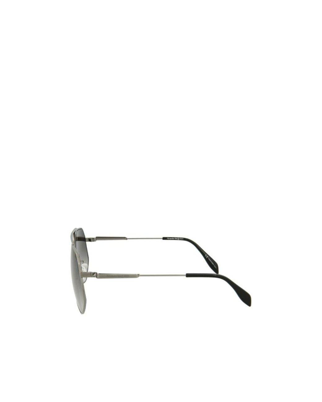 McQueen Metallic Polygon Sunglasses for men