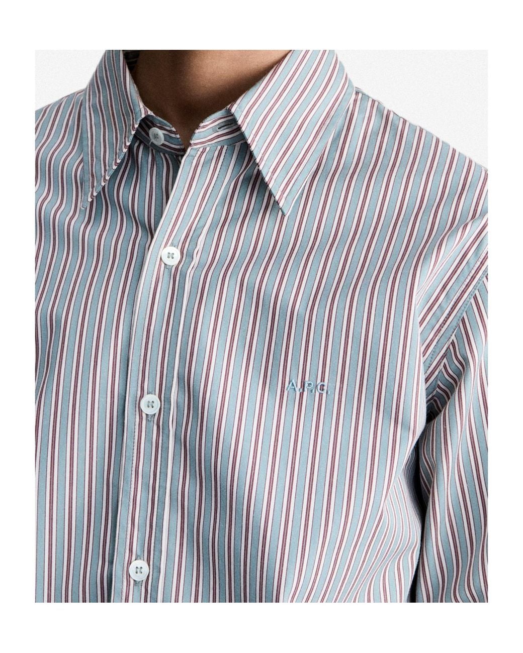 A.P.C. Blue Striped Shirt