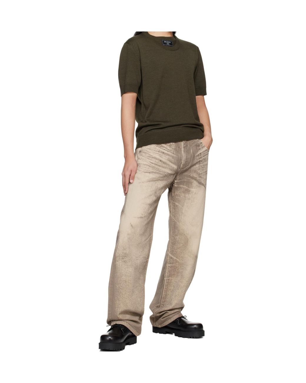 Balmain Natural Loose-Fit Denim Jeans for men