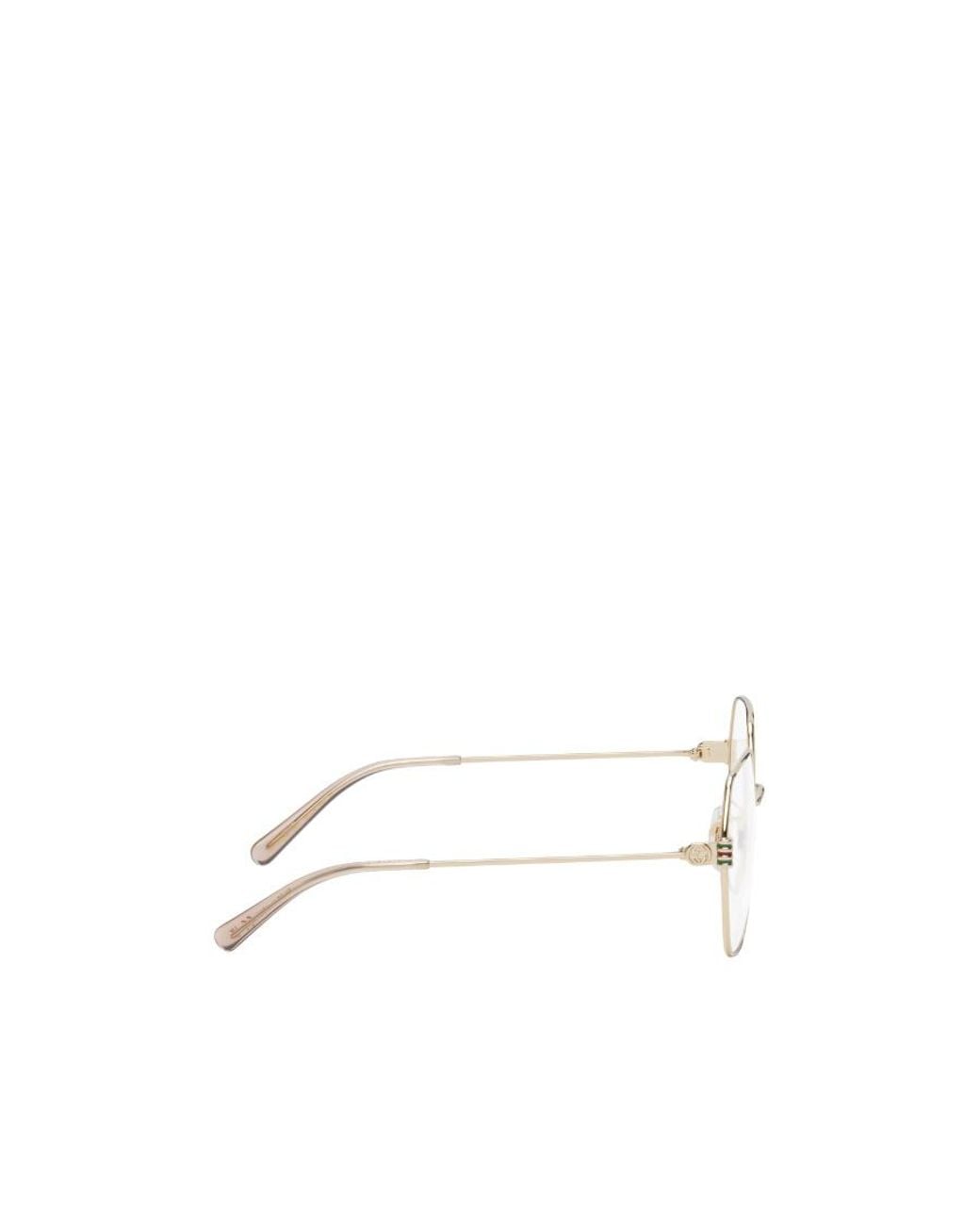 Gucci White Eyewear Geometric Frame Glasses