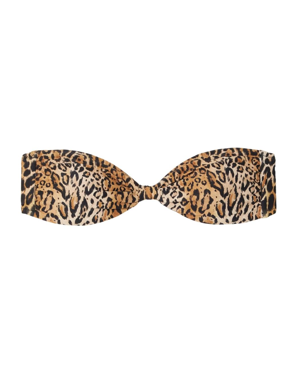 Melissa Odabash Brown Leopard Print Strapless Bikini