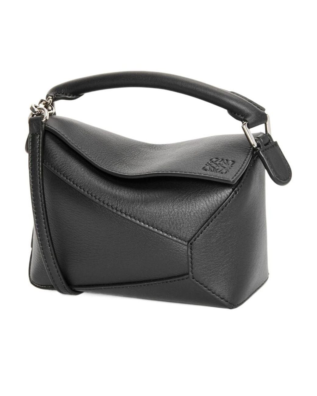 Loewe Black Mini Puzzle Top Handle Bag