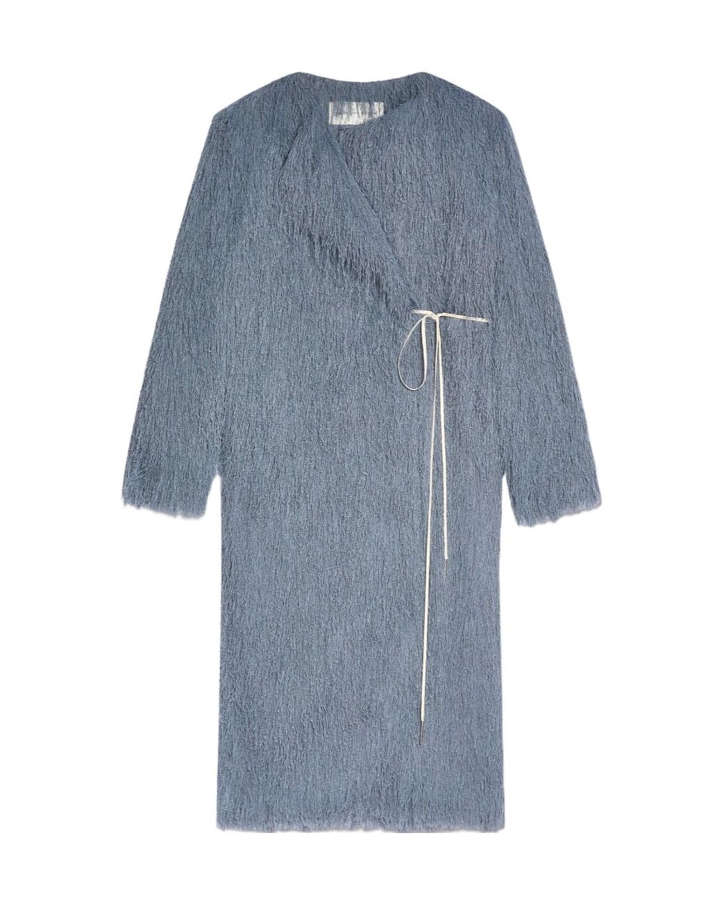 Dries Van Noten Blue Long-Sleeved Coat