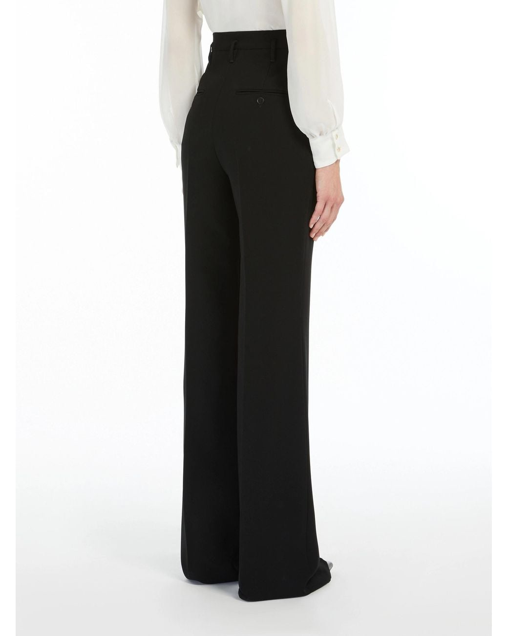 Max Mara Black Studio Flared Cady Trousers