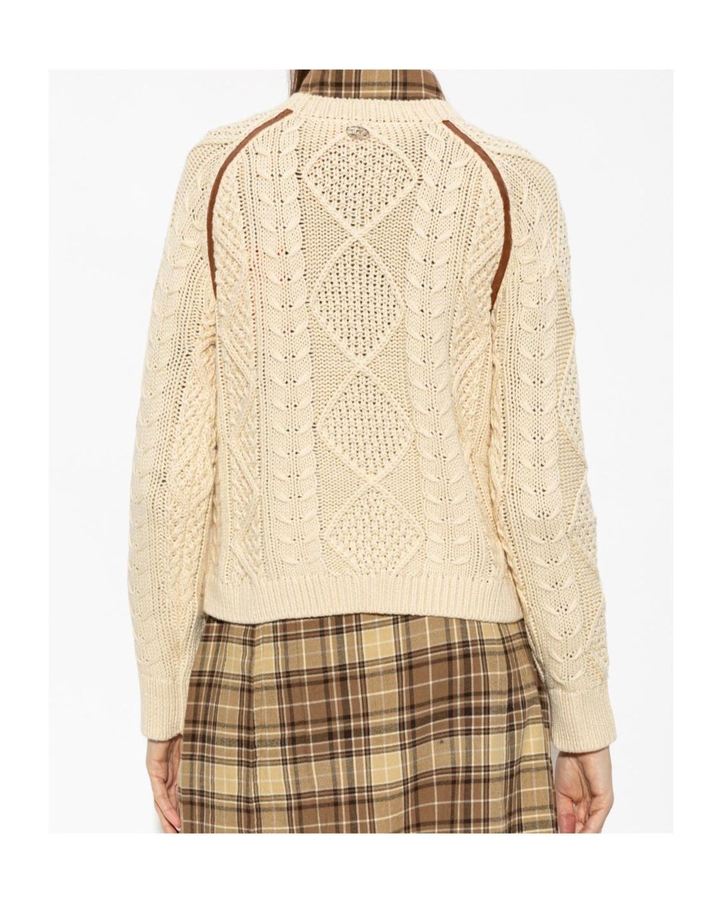 DIESEL Natural Cable Knit Sweater