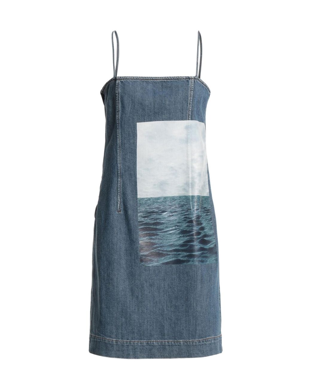 Sportmax Blue Sleeveless Denim Dress