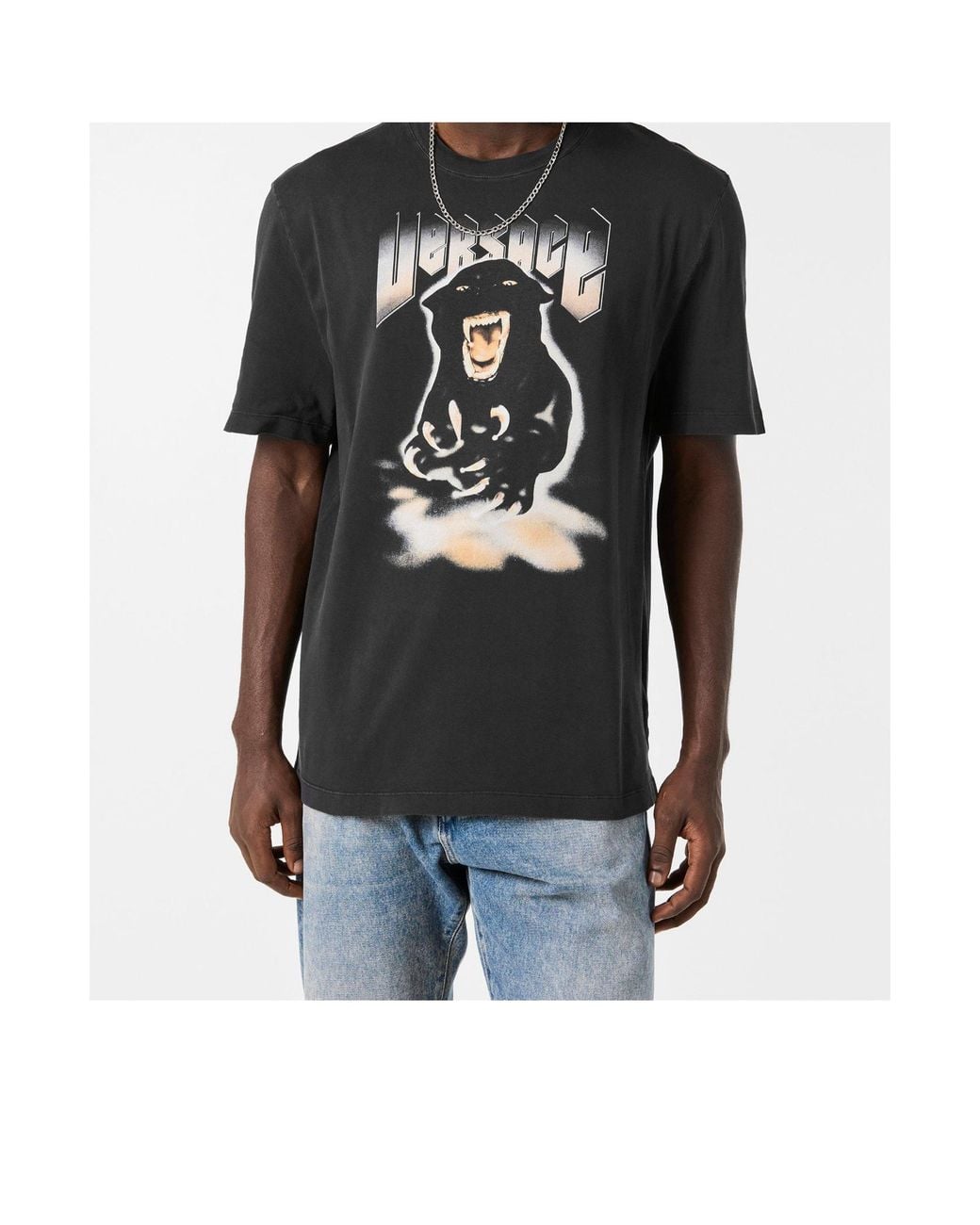 Versace Black Regular Fit T-Shirt for men