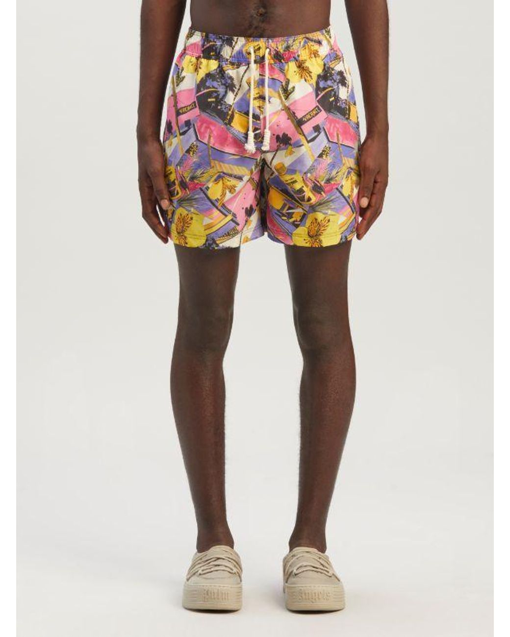 Palm Angels Red Miami Mix Swimshorts for men