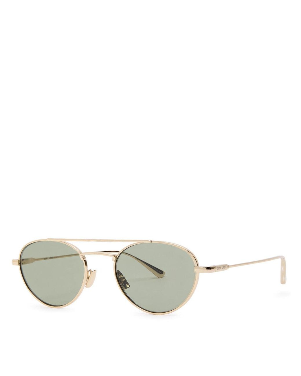Saint Laurent White Double-Frame Oval Sunglasses for men