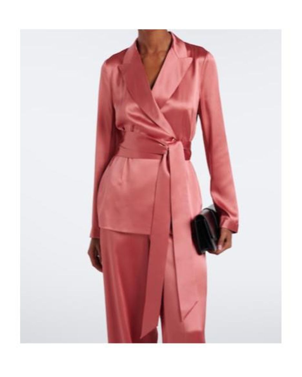 Joseph Red Archer Belted Silk Satin Jacket