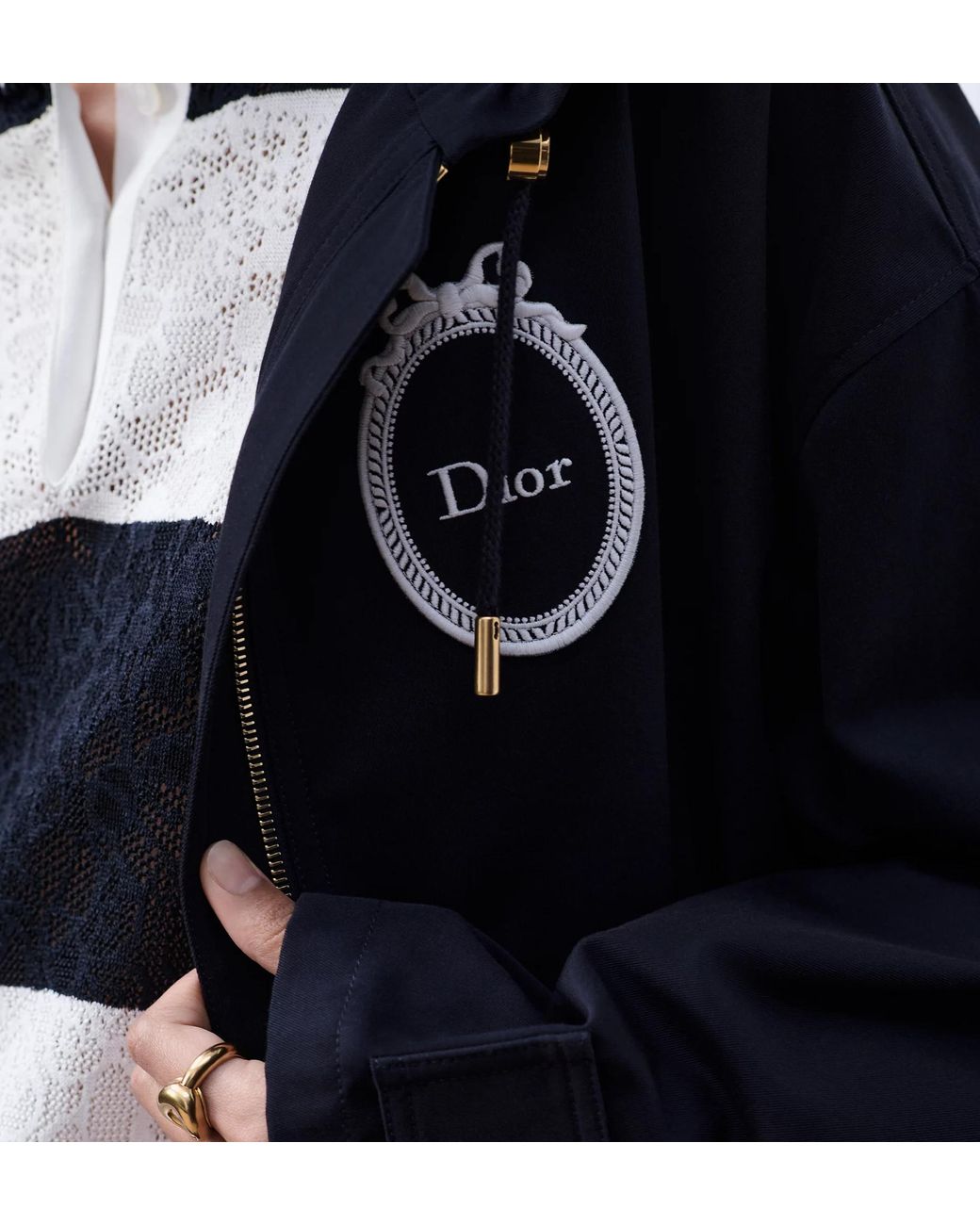 Dior Black Médaillon Embroidered Anorak