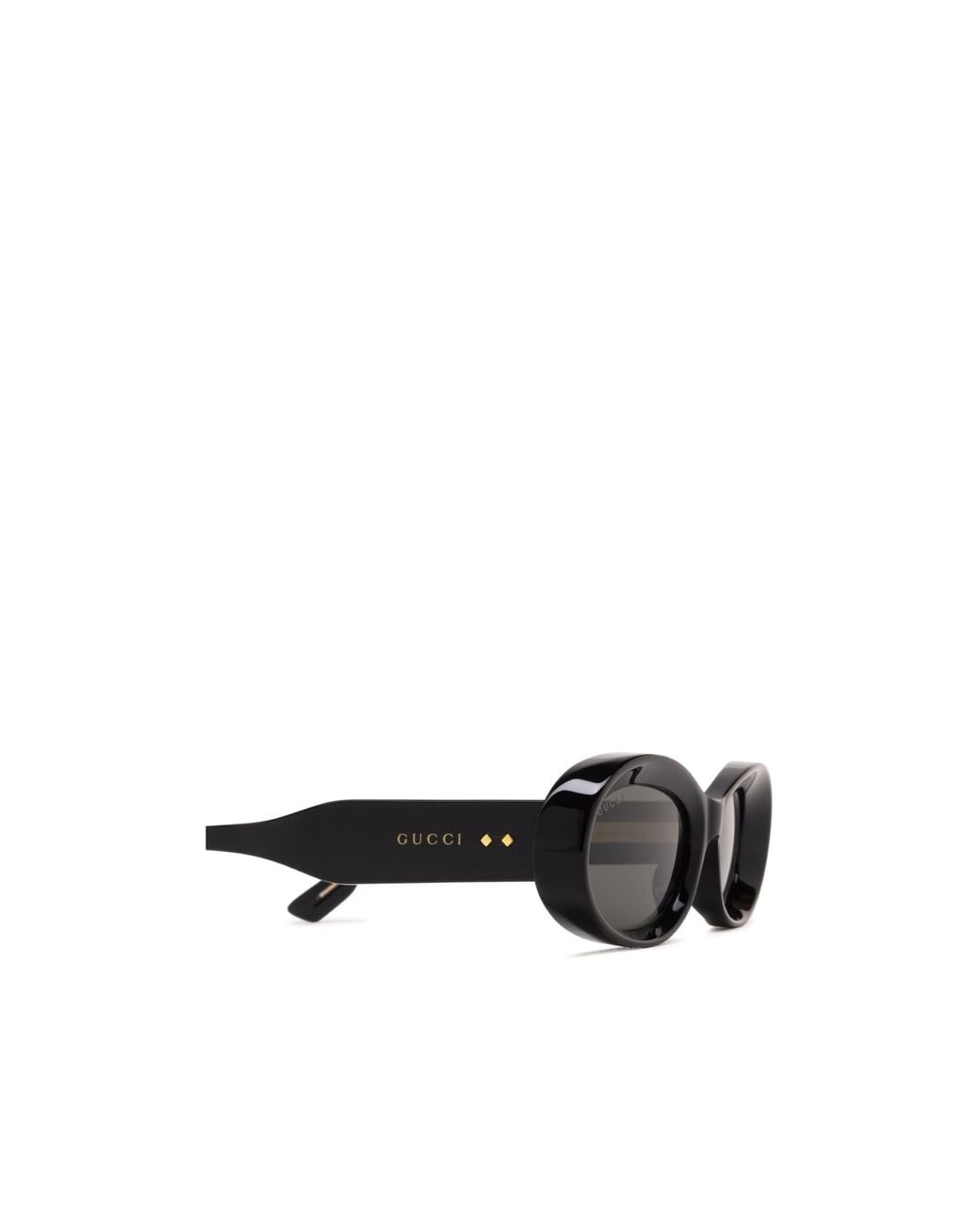 Gucci Black Eyewear Oval Frame Sunglasses
