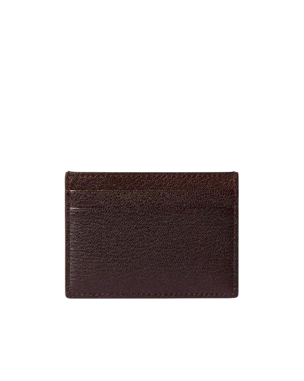 Gucci Brown Lira Card Case for men