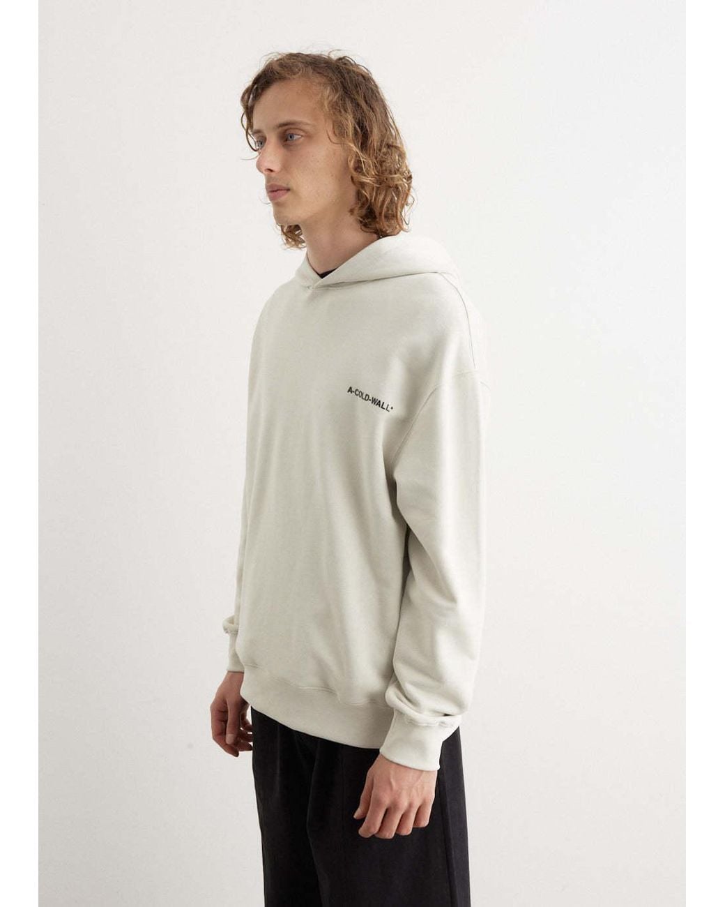 A_COLD_WALL* Natural Long-Sleeve Hooded Sweatshirt for men