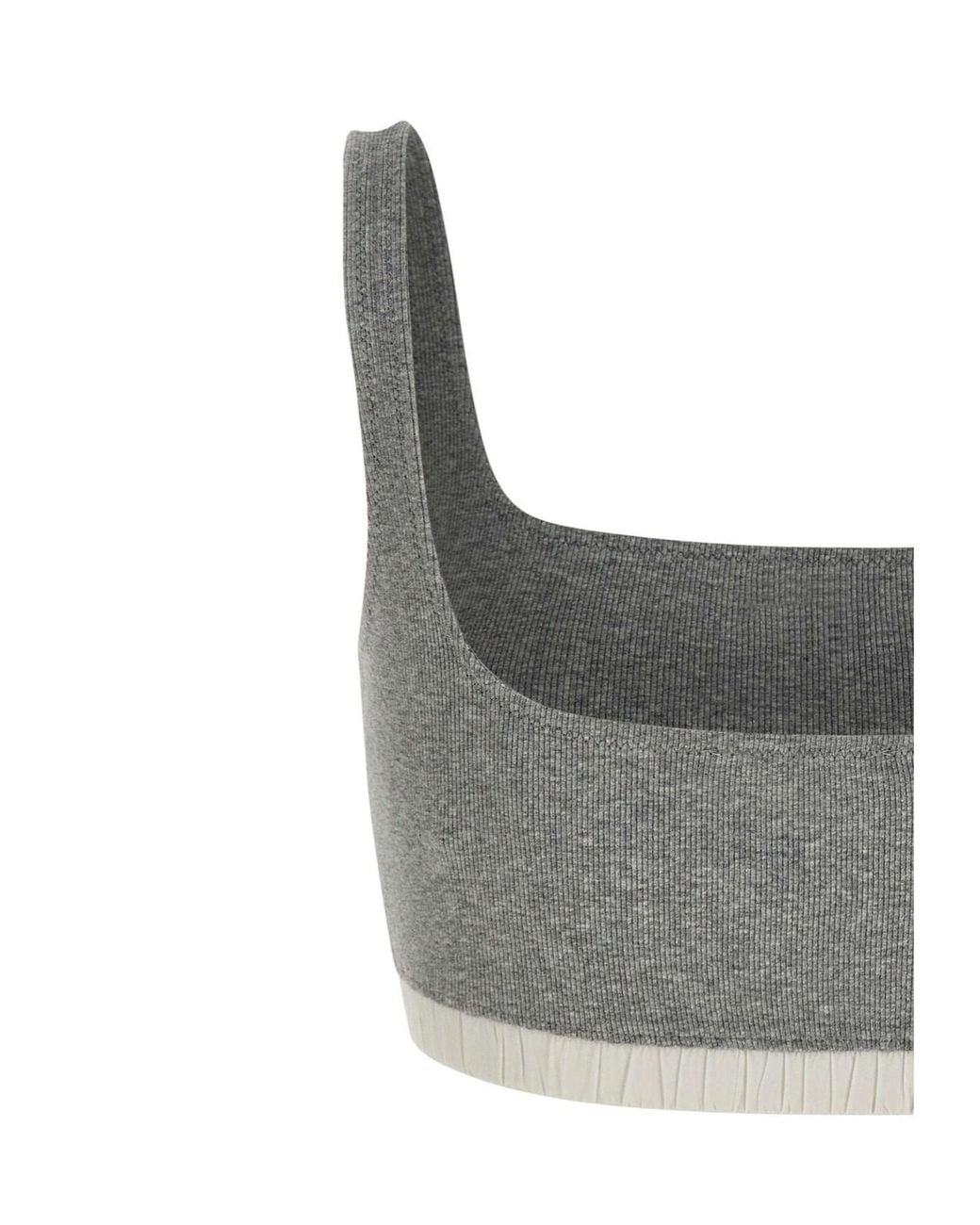 Entire studios Gray Lounge Ribbed Performance Bra