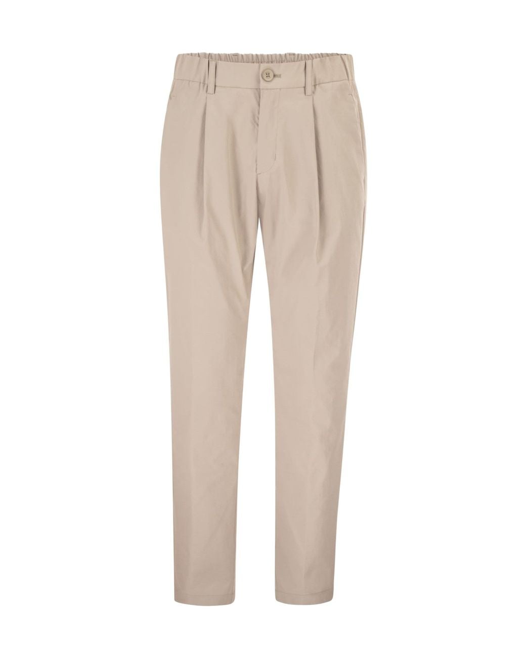 Herno Natural Casual Pants With Belt Loops for men