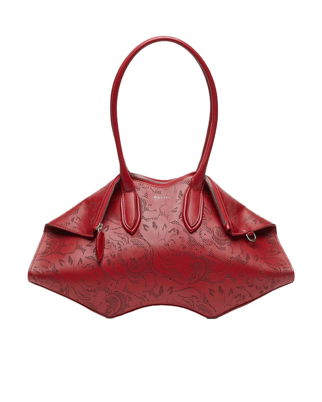 McQueen Red Manta Perforated Tote Bag