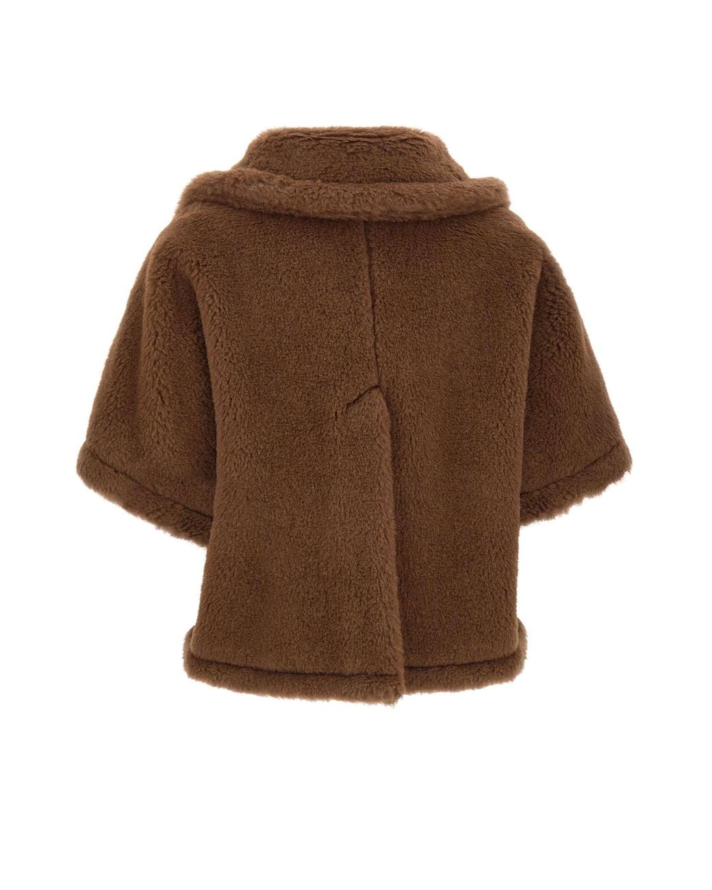 Max Mara Brown Corvino4 Button-Up Short-Sleeved Coat