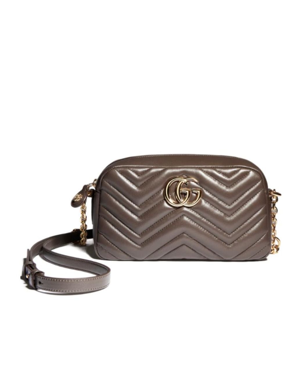 Gucci Brown Gg Marmont Small Camera Bag