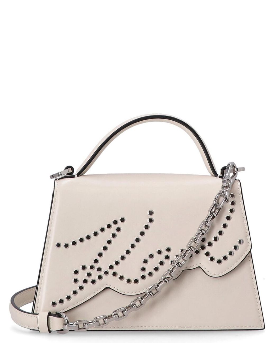 Karl Lagerfeld Natural Studded Tote Bag