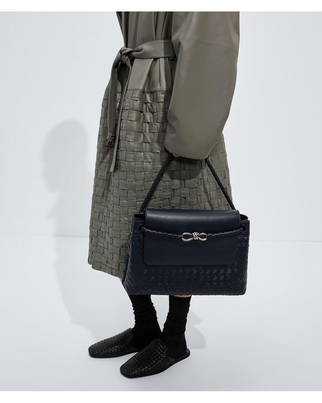 Bottega Veneta Blue Andiamo Messenger Bag for men