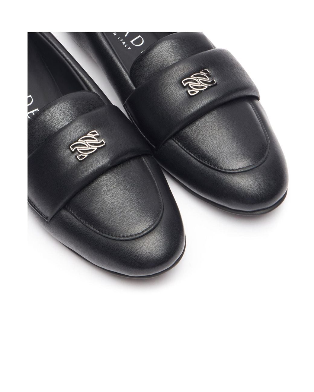Casadei Black Puff Loafers
