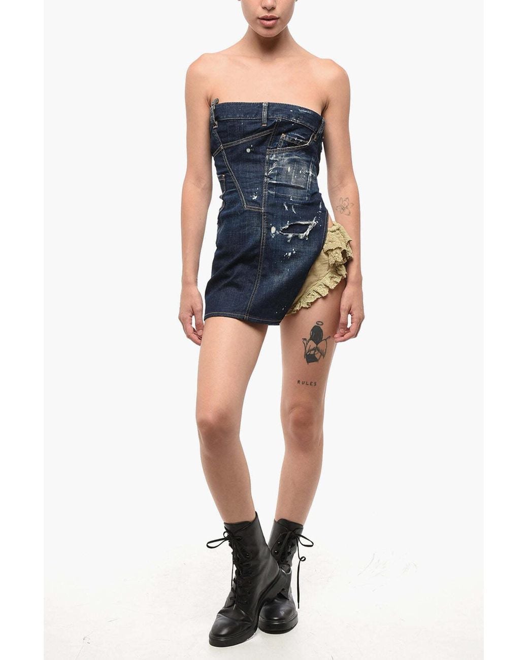 DSquared² Blue Mini Dress