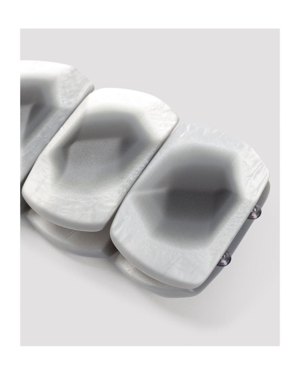 Giorgio Armani Gray Faceted Stretch Bracelet