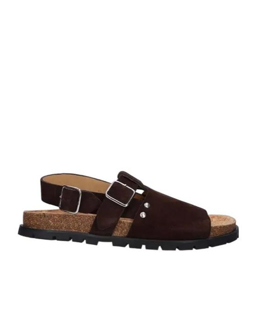 A.P.C. Brown Suede Flat Sandals